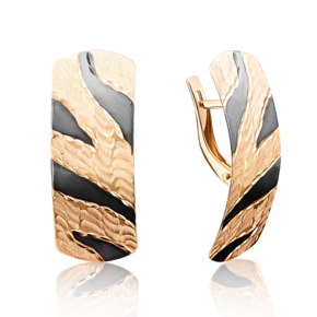 Серьги с английским замком из красного золота 02-3672-01-000-1110-04