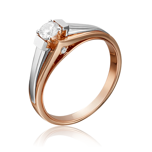 Помолвочное кольцо из комбинированного золота c бриллиантами 01-5184-00-101-1111-30