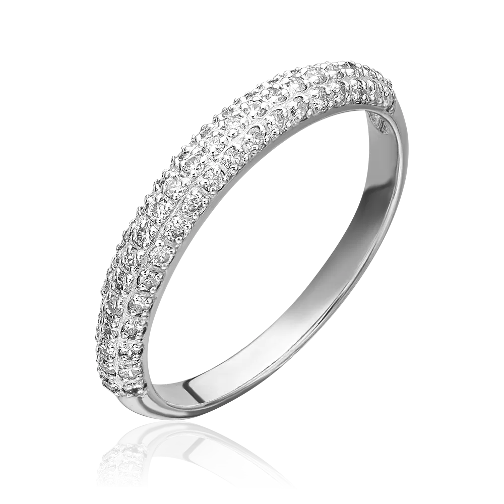 Кольцо из серебра с фианитами 01-1413-00-401-0200