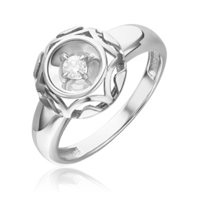 Кольцо из белого золота с бриллиантом 01-5754-00-101-1120