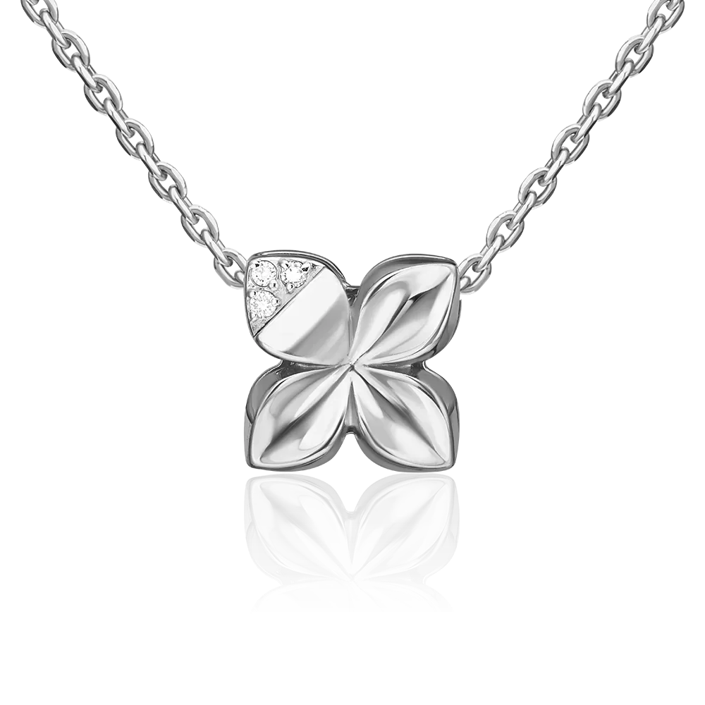 Подвеска-бегунок из белого золота с бриллиантами 03-3355-00-101-1120