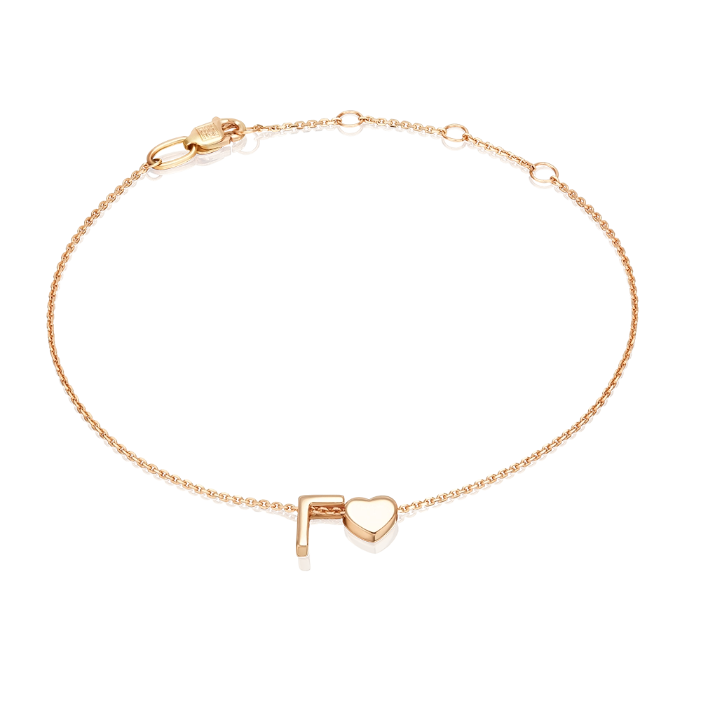 Браслет «Буква Г» из красного золота 05-0863-Г-000-1110