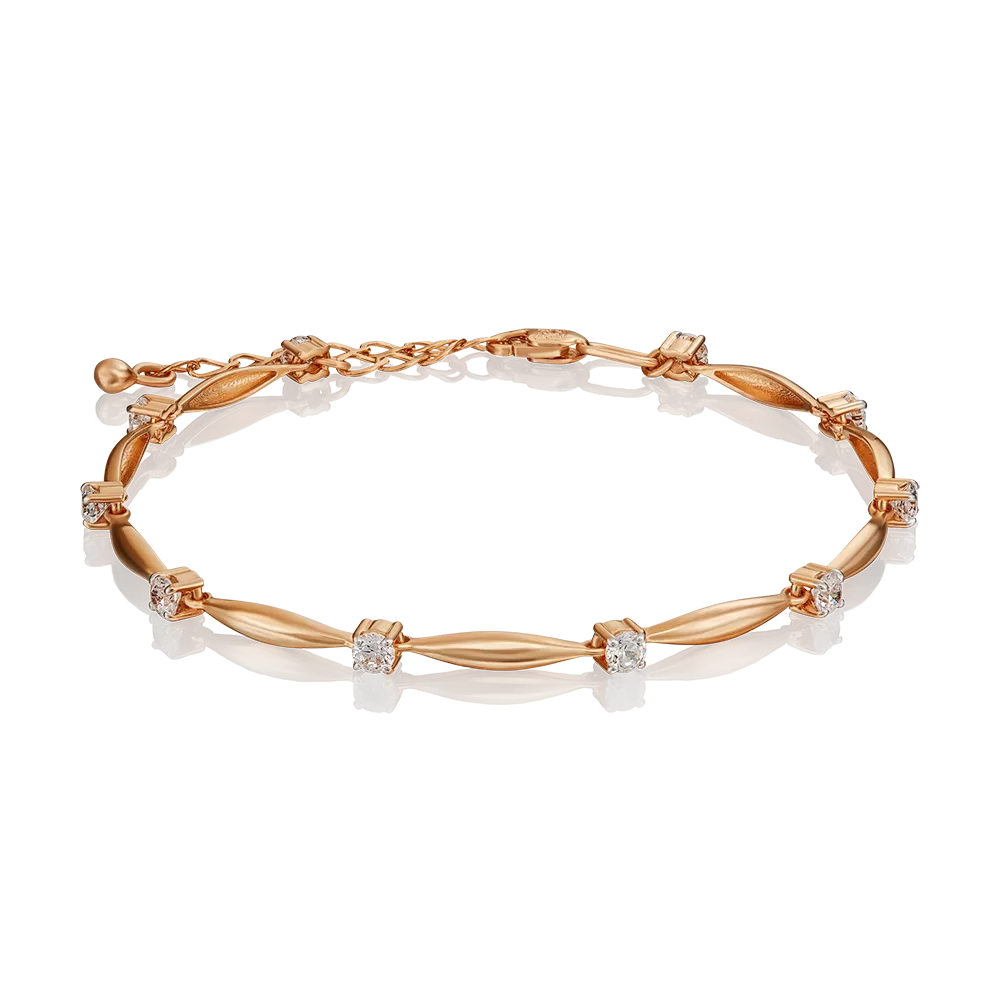 Браслет из красного золота с фианитами 05-0634-00-501-1110-38