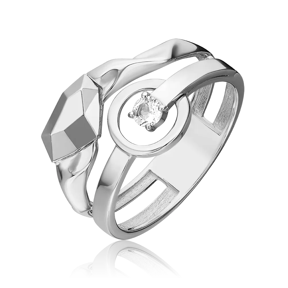 Кольцо из белого золота с натуральным топазом white 01-5613-00-201-1120