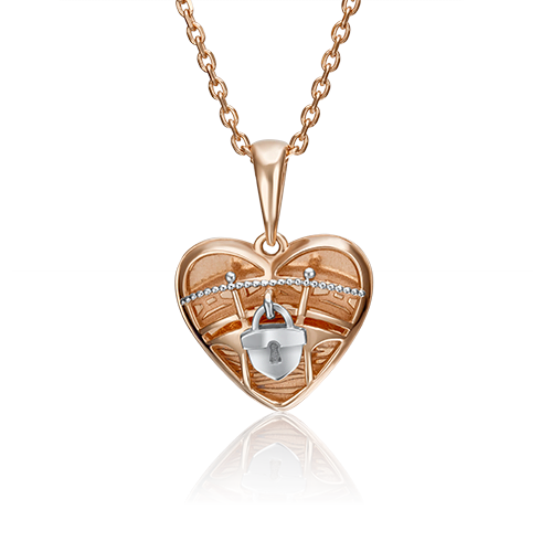 Подвеска «Сердце» из комбинированного золота 03-2932-00-000-1111