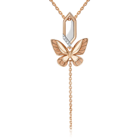 Подвеска «Бабочка. Мгновения красоты» из комбинированного золота c бриллиантами 03-3278-00-101-1111