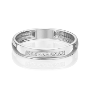 Обручальное кольцо из белого золота с бриллиантом 01-1542-00-101-1120-30
