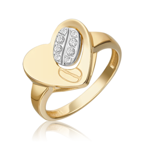 Кольцо из лимонного золота с топазом white 01-5564-00-201-1121