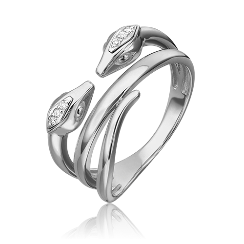 Кольцо «Змеи. Безграничность возможностей» из белого золота с бриллиантами 01-5499-00-101-1120