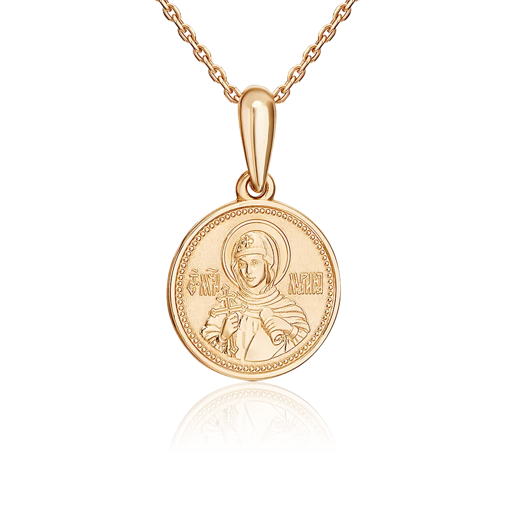 Иконка «Святая Марина» из красного золота 03-1799-00-000-1110-01