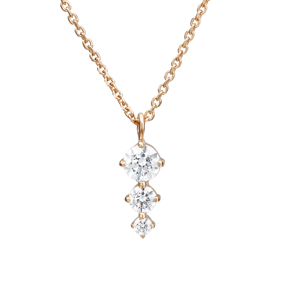 Колье из красного золота с фианитами 07-0136-00-501-1110-38