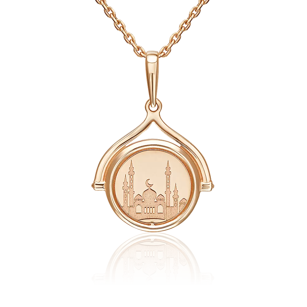 Мусульманская подвеска из красного золота 03-3552-00-000-1110