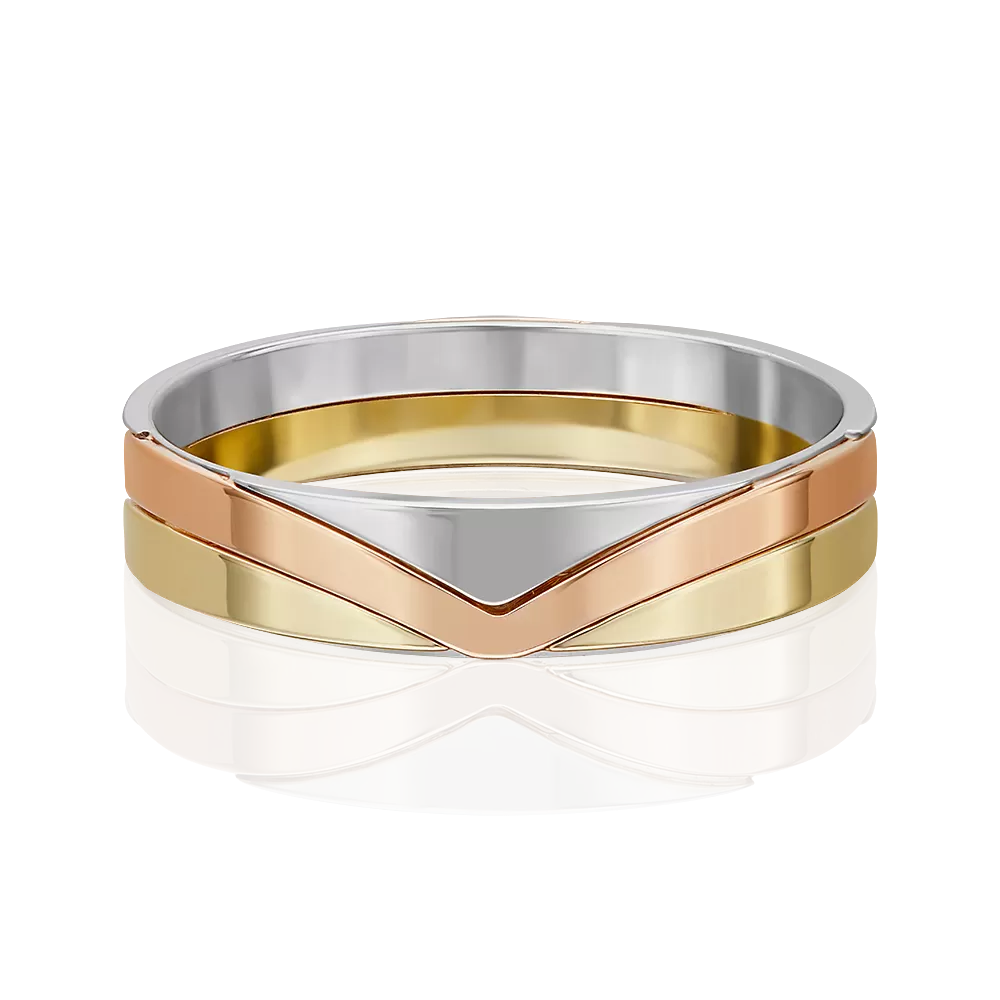 Обручальное кольцо из комбинированного золота 01-5683-00-000-1140