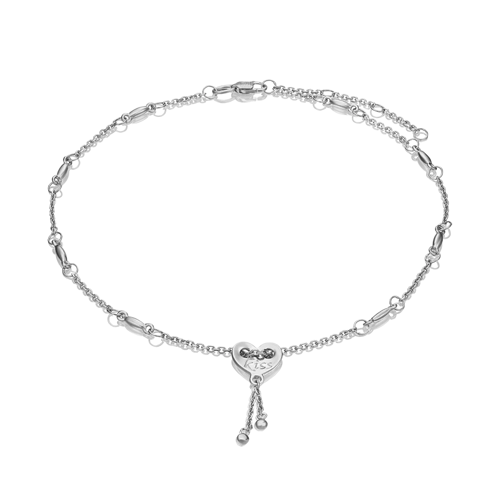 Браслет на ногу «Поцелуй» из серебра 05-0592-01-000-0200-68