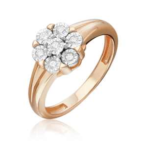 Кольцо из комбинированного золота c бриллиантами 01-5737-00-101-1111
