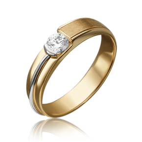 Кольцо из лимонного золота c фианитом 01-5244-00-501-1130-38