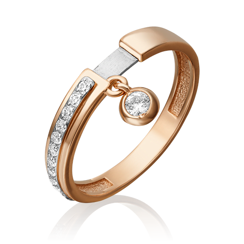 Кольцо из комбинированного золота с фианитами 01-5285-00-401-1111-48