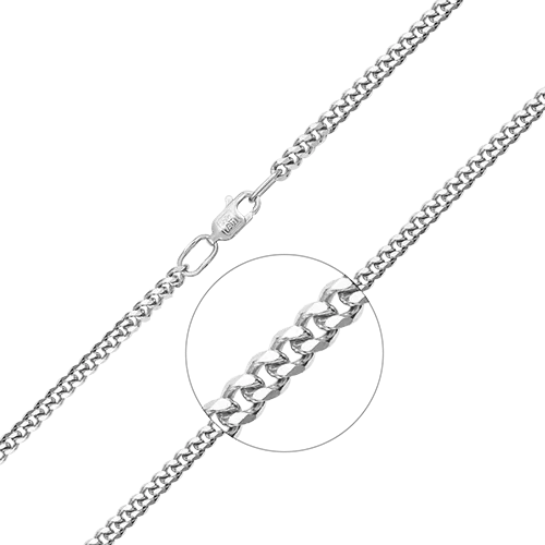 Браслет из белого золота с алмазной гранью (плетение «Панцирное») 22-0111-100-1120-17