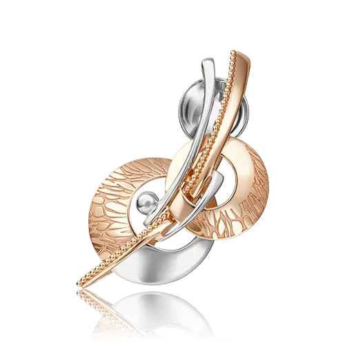 Брошь из комбинированного золота 04-0206-00-000-1111-48