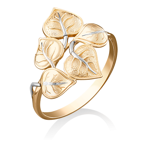 Кольцо «Листья» из лимонного золота 01-5046-00-000-1130-48