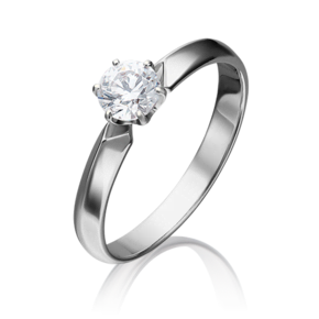Помолвочное кольцо из белого золота c фианитом 01-1003-00-501-1120-38