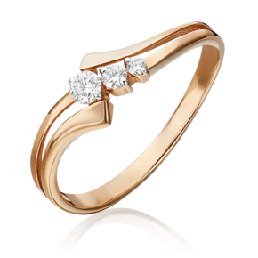 Кольцо из красного золота c бриллиантами 01-1098-00-101-1110-30