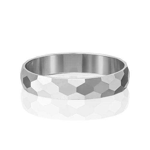 Обручальное кольцо из белого золота с алмазной гранью 01-5376-00-000-1120