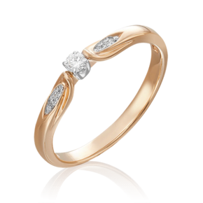 Кольцо из комбинированного золота c бриллиантами 01-4970-00-101-1111-30