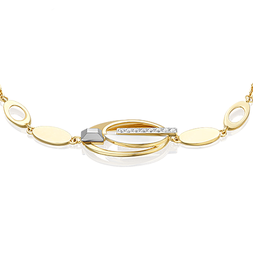 Браслет из комбинированного золота с натуральными топазами white 05-0744-00-201-1121