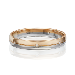 Обручальное кольцо из комбинированного золота c бриллиантами 01-1233-00-101-1111-30