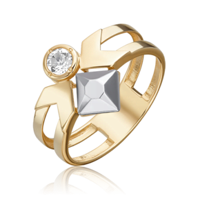 Кольцо из комбинированного золота с натуральным топазом white 01-5618-00-201-1121