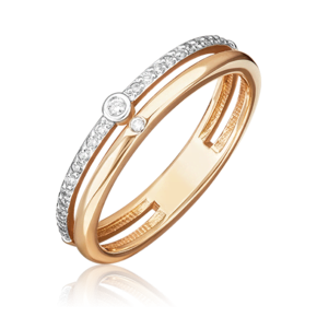 Кольцо из красного золота c бриллиантами 01-0865-00-101-1110-30