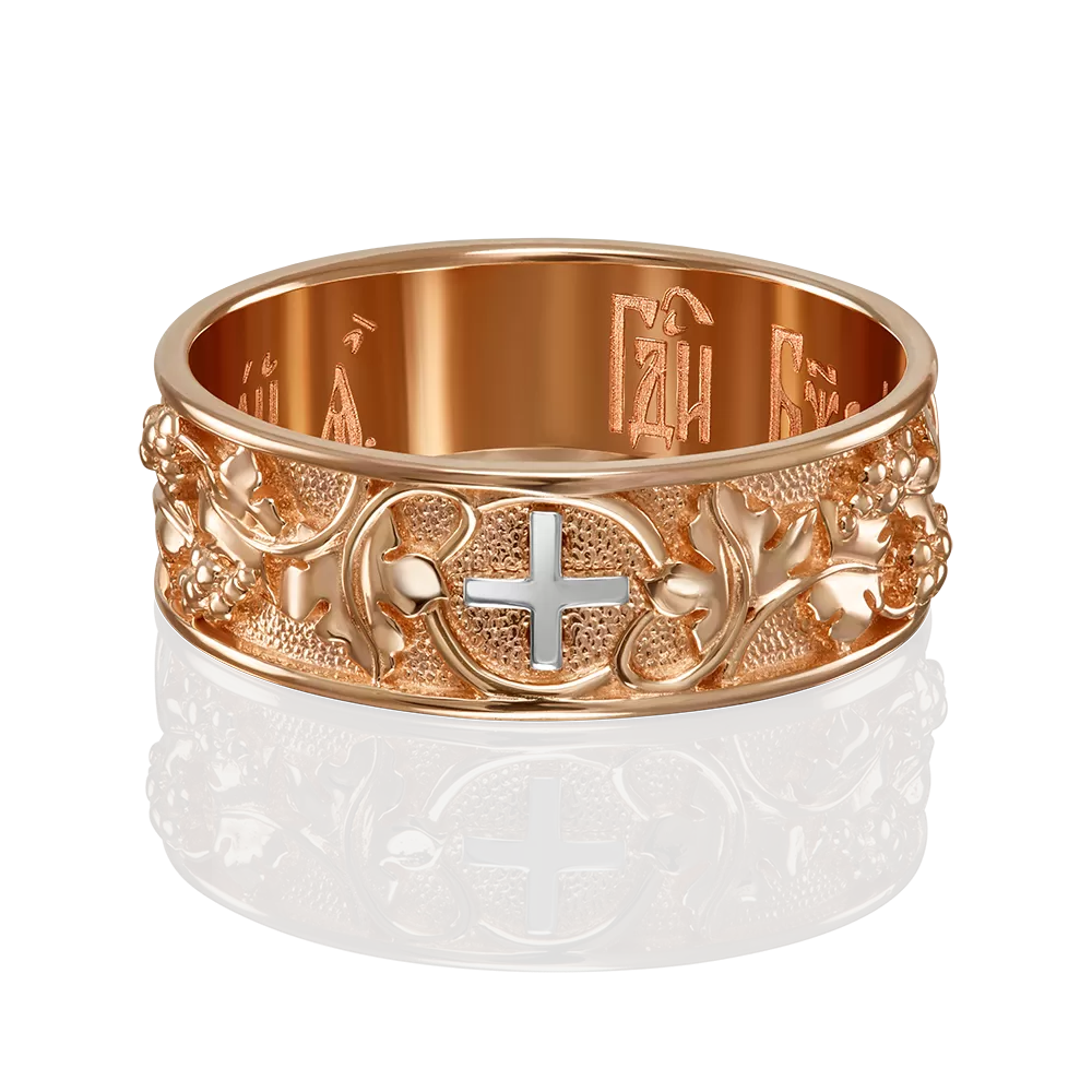 Обручальное (венчальное) кольцо из комбинированного золота 01-5400-00-000-1111-02