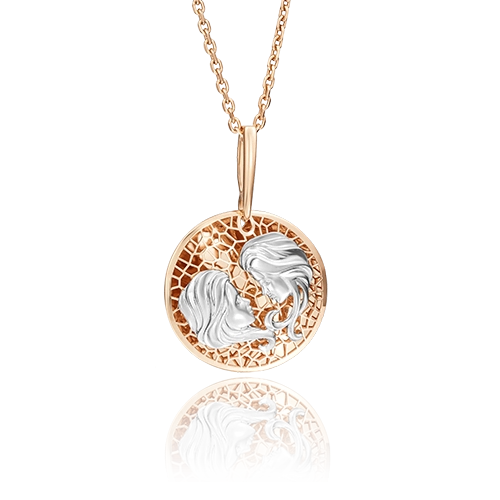 Подвеска «Знак зодиака Близнецы» из комбинированного золота 03-2463-03-000-1111