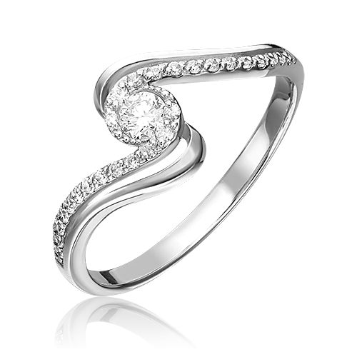 Кольцо из белого золота с бриллиантом 01-1505-00-101-1120-30