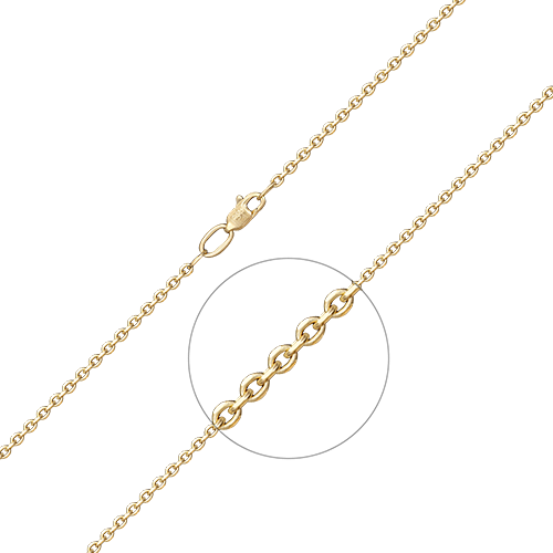 Классическая золотая цепочка якорного плетения – идеальный вариант для любых украшений
