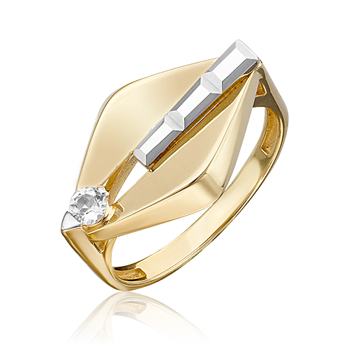 Кольцо из комбинированного золота с натуральным топазом white 01-5612-00-201-1121