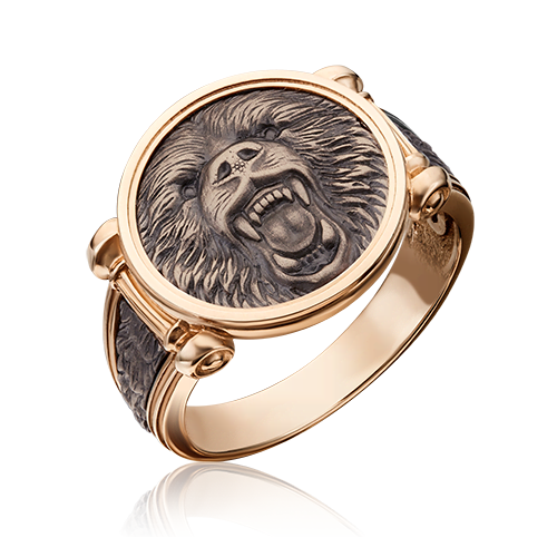 Печатка «Медведь» из комбинированного золота 01-5300-00-000-1111-42