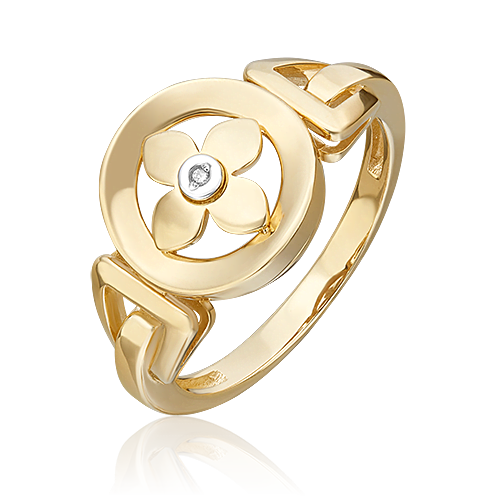 Кольцо из комбинированного золота с бриллиантом 01-5606-00-101-1121