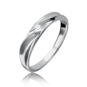 Помолвочное кольцо из белого золота c фианитом 01-4702-00-501-1120-38
