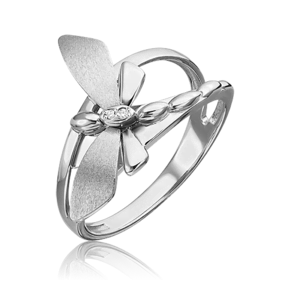 Кольцо «Стрекоза. Ценность настоящего» из белого золота c бриллиантами 01-5494-00-101-1120