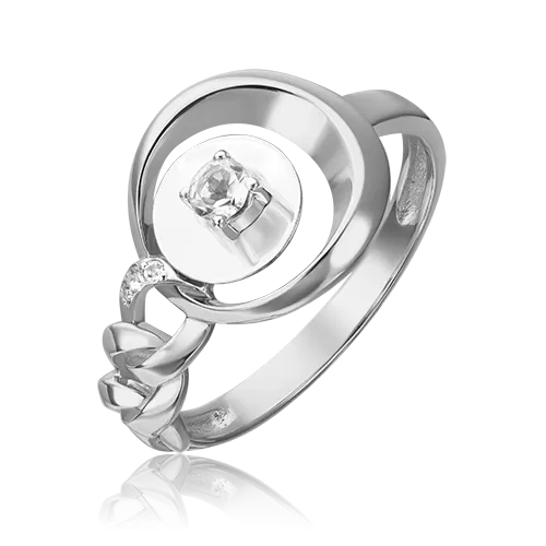 Кольцо «Энергия» из белого золота с натуральными топазами white 01-5509-00-201-1120