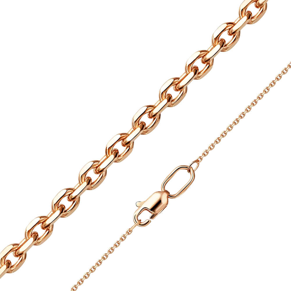 Цепь из красного золота с алмазной гранью (плетение «Якорное») 21-0803-030-1110-17