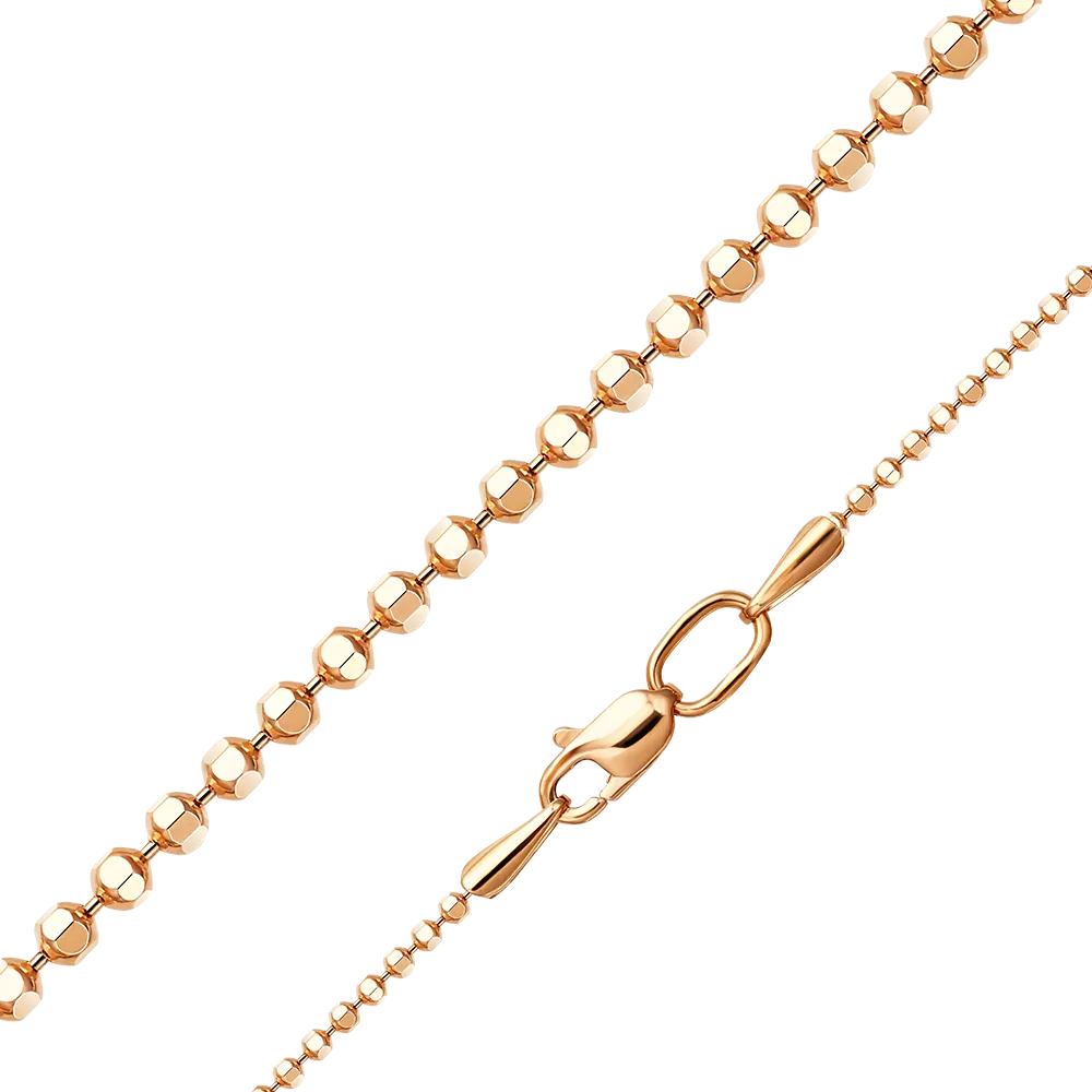 Цепь из красного золота с алмазной гранью (плетение «Шарики») 21-1305-150-1110-17