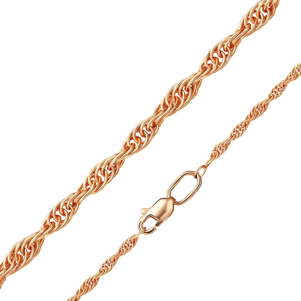 Цепь из красного золота (плетение «Кордовое») 21-2201-030-1110-17