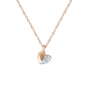 Колье «Сердце» из красного золота c фианитами 07-0153-00-401-1110-03