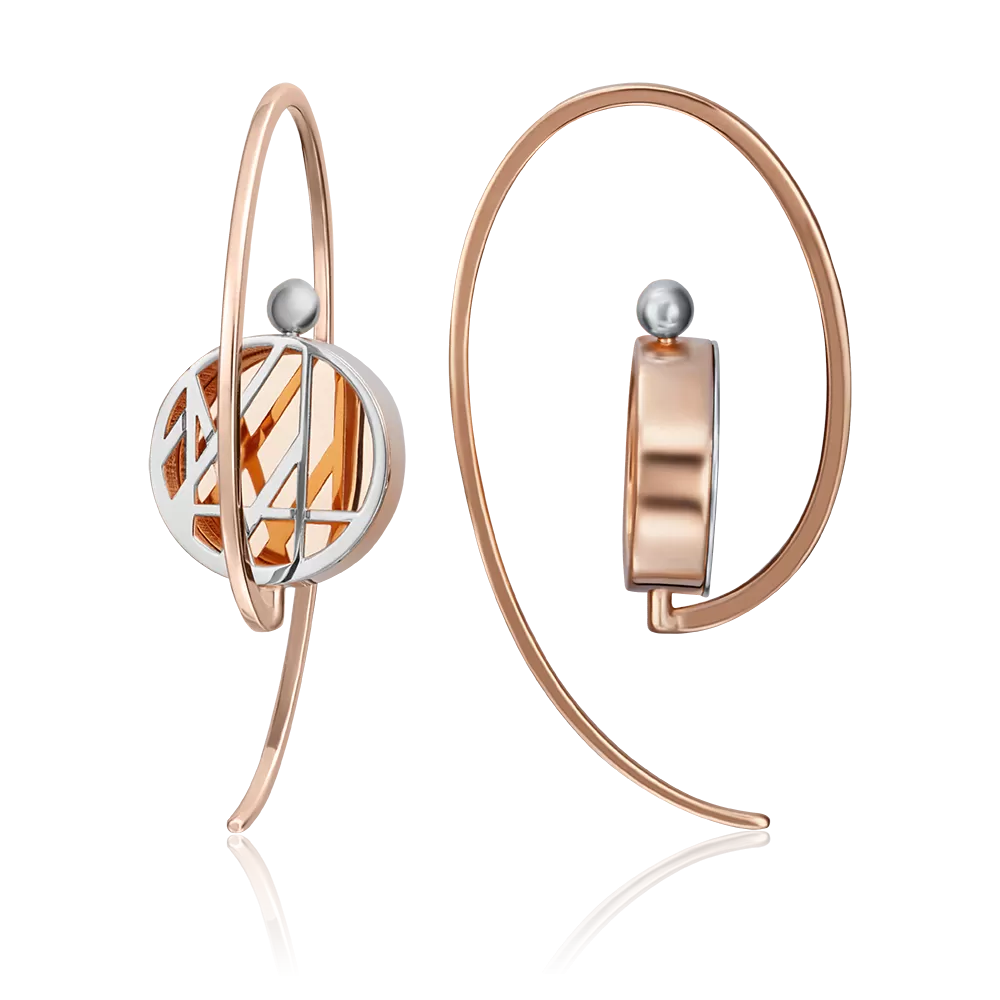 Серьги с французским замком из красного золота 02-4198-00-000-1110-48