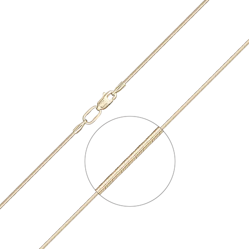 Цепь из лимонного золота с алмазной гранью (плетение «Снейк») 21-1012-030-1130-17