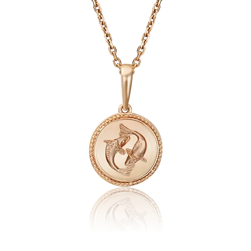 Подвеска «Знак зодиака Рыбы» из красного золота 03-3110-12-000-1110-66