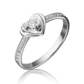 Помолвочное кольцо из белого золота c фианитами 01-4745-00-501-1120-38